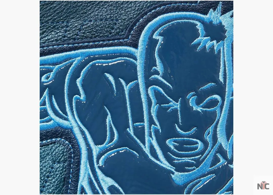 Supreme Silver Surfer Blue Leather Varsity Jacket
