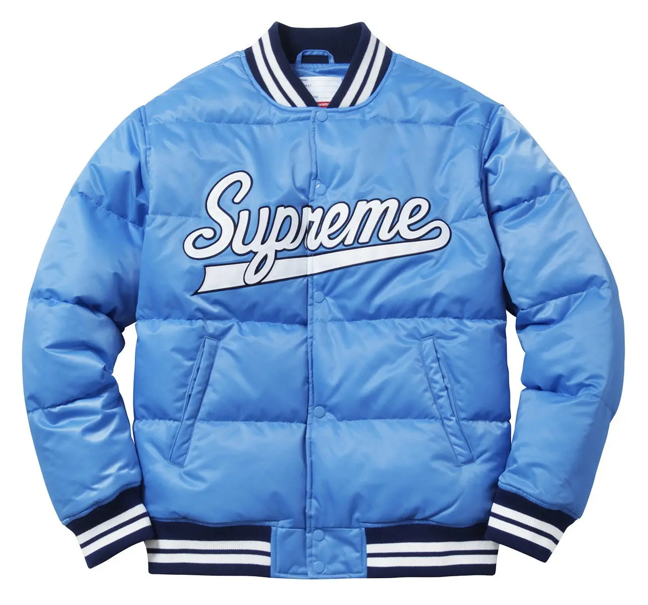 Supreme Black Puffy Varsity Jacket