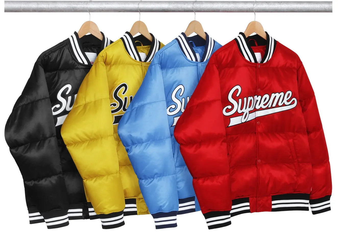 Supreme Black Puffy Varsity Jacket