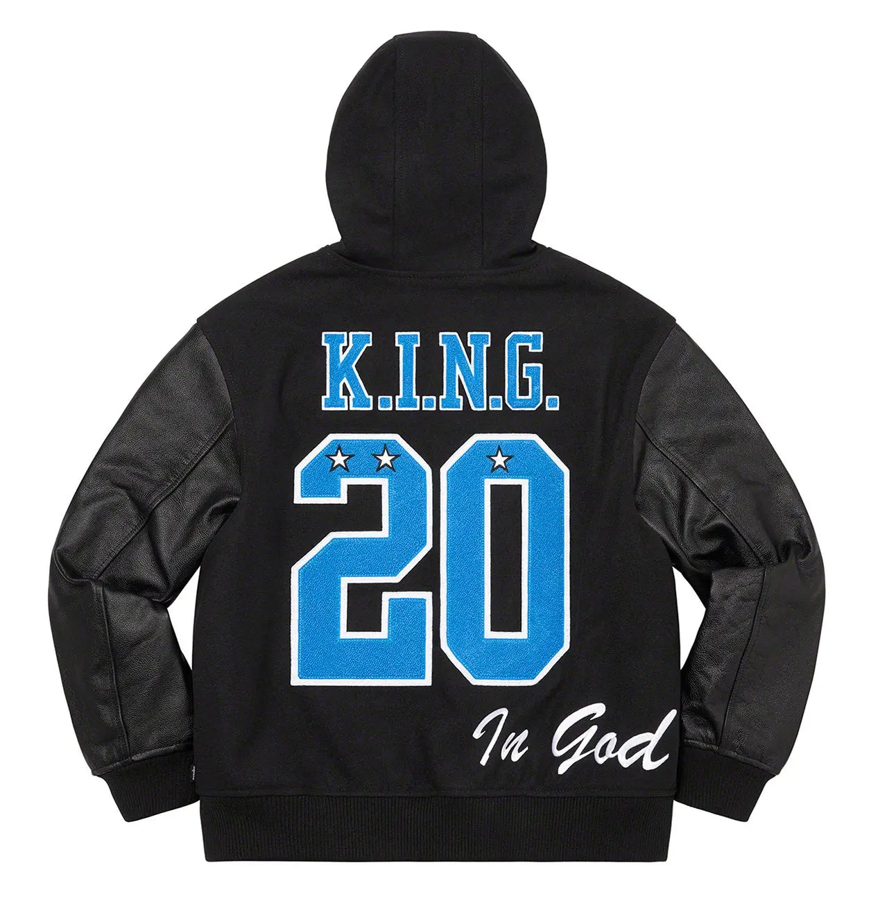 Supreme King Hooded Varsity Jacket