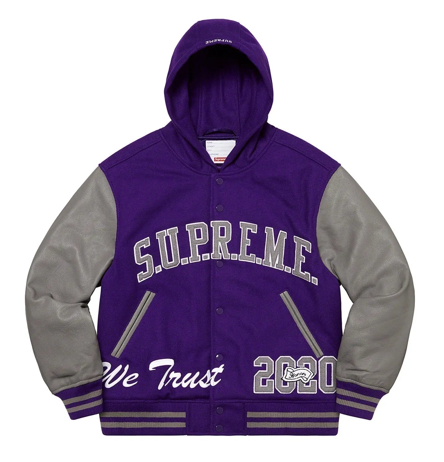 Supreme King Hooded Varsity Jacket
