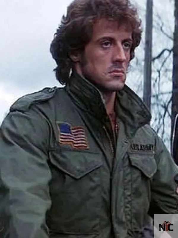 Sylvester Stallone First Blood Green Jacket