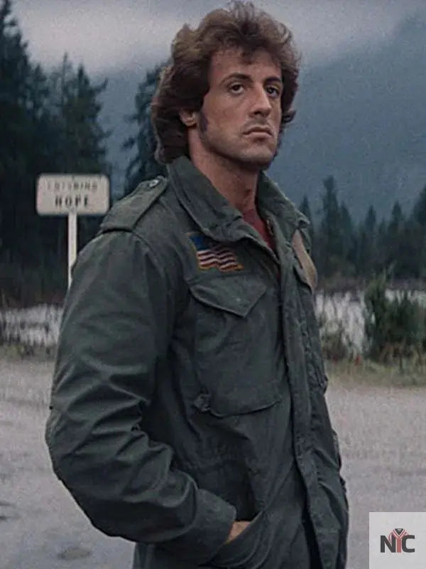 Sylvester Stallone First Blood Green Jacket