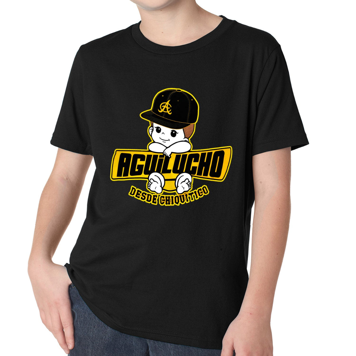 Youth Aguilucho desde chiquitico Black T-Shirt