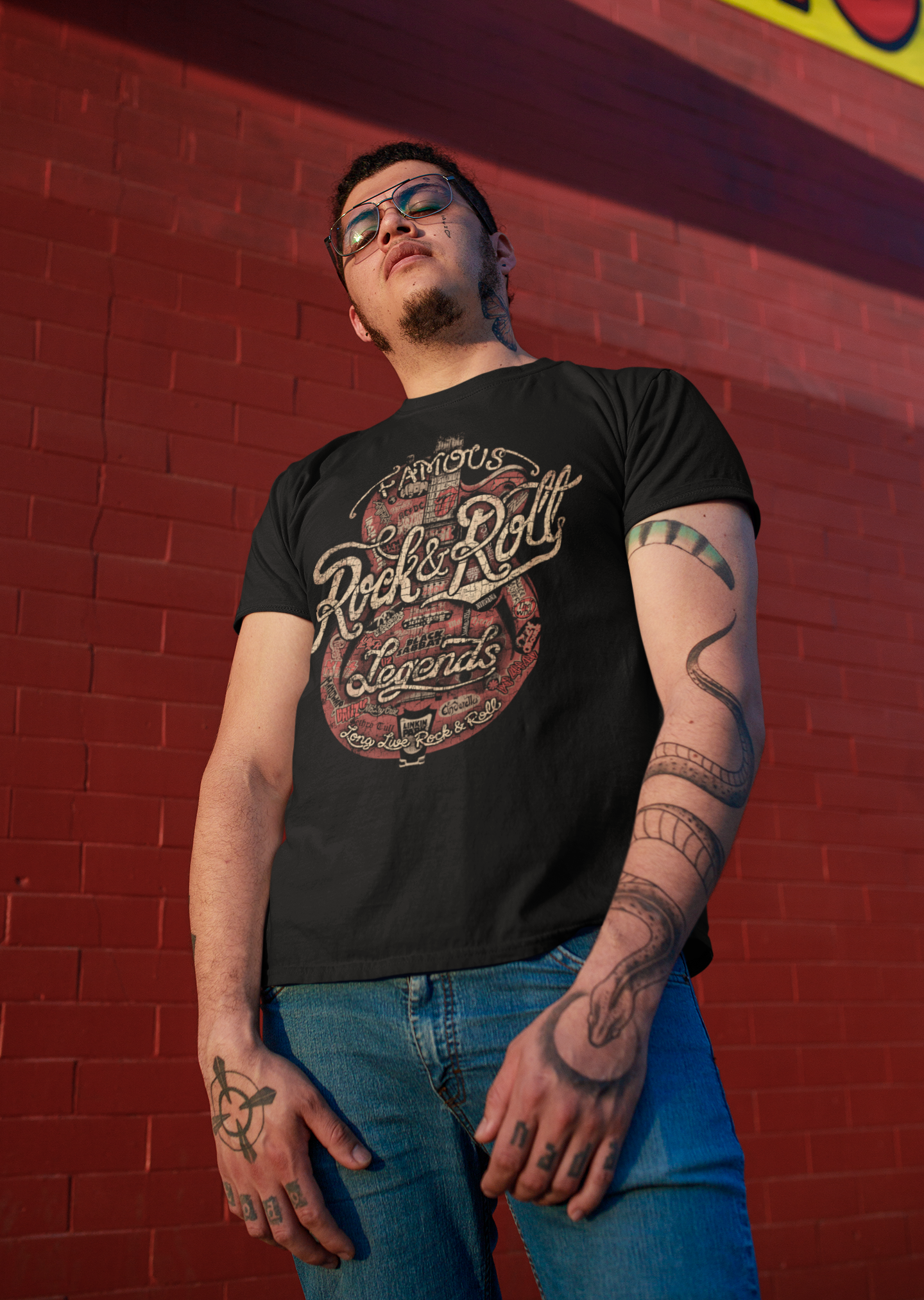 Rock & Roll Legends Script T-shirt