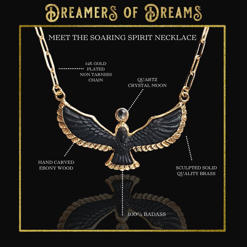Soaring Spirit Ebony Bird Necklace