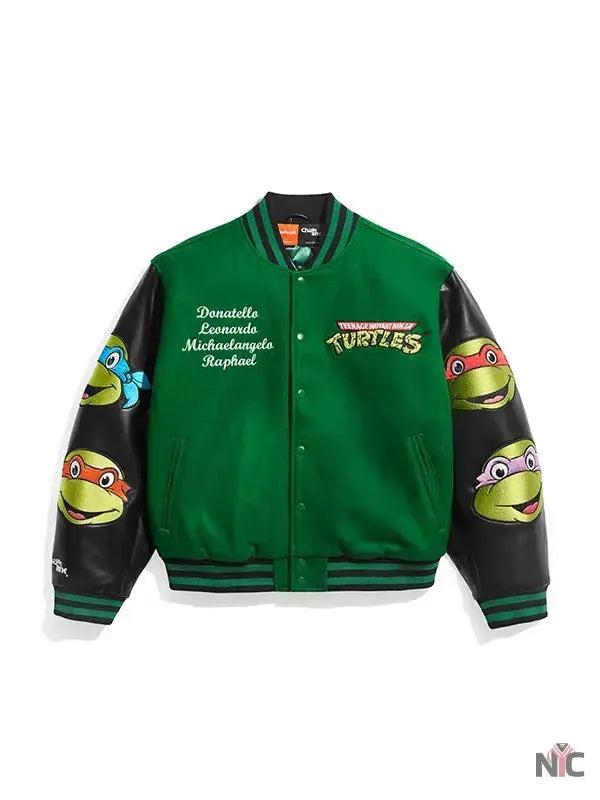 TMNT Green Varsity Bomber Jacket