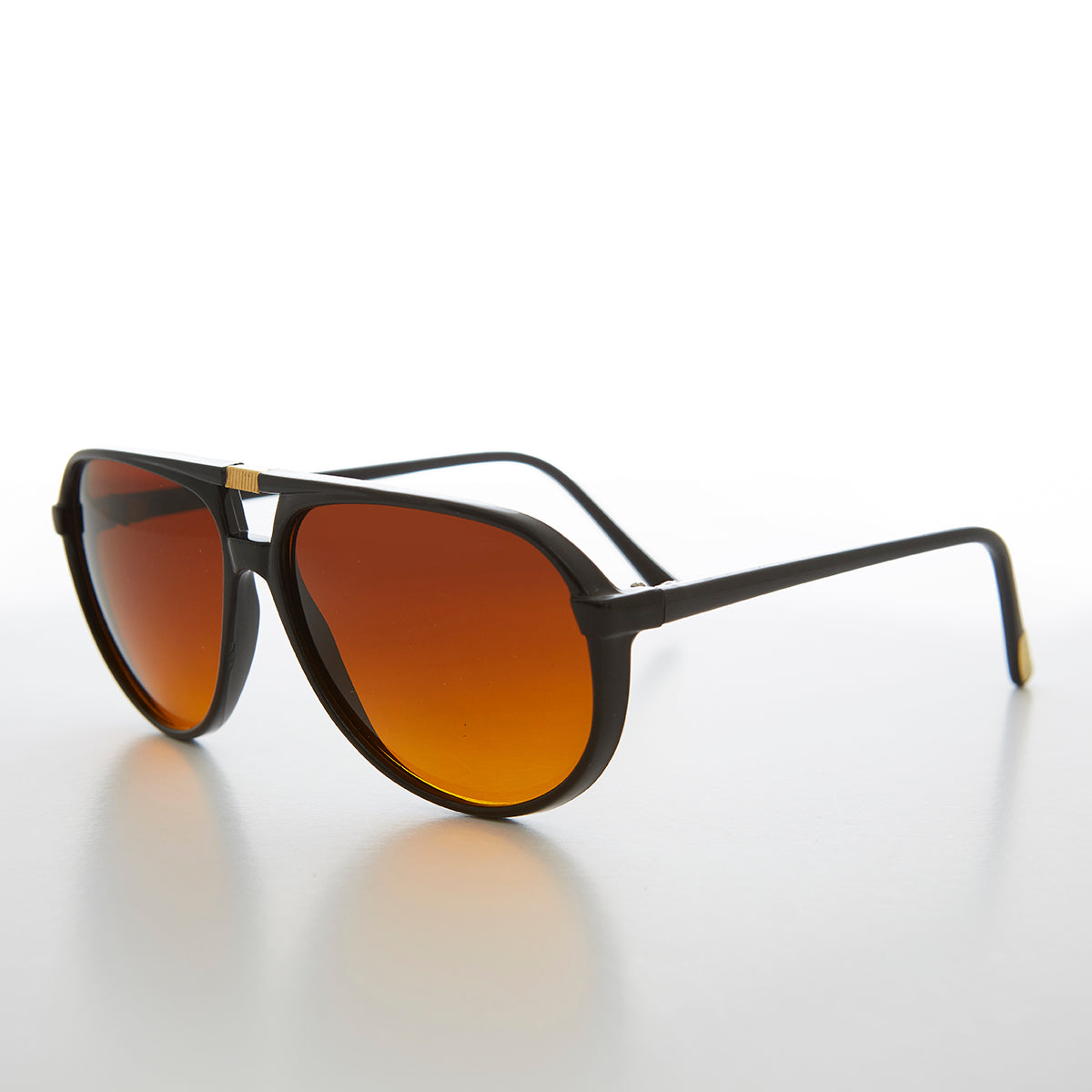 Aviator Sunglass with Amber Blue Blocker Lens - Tobias