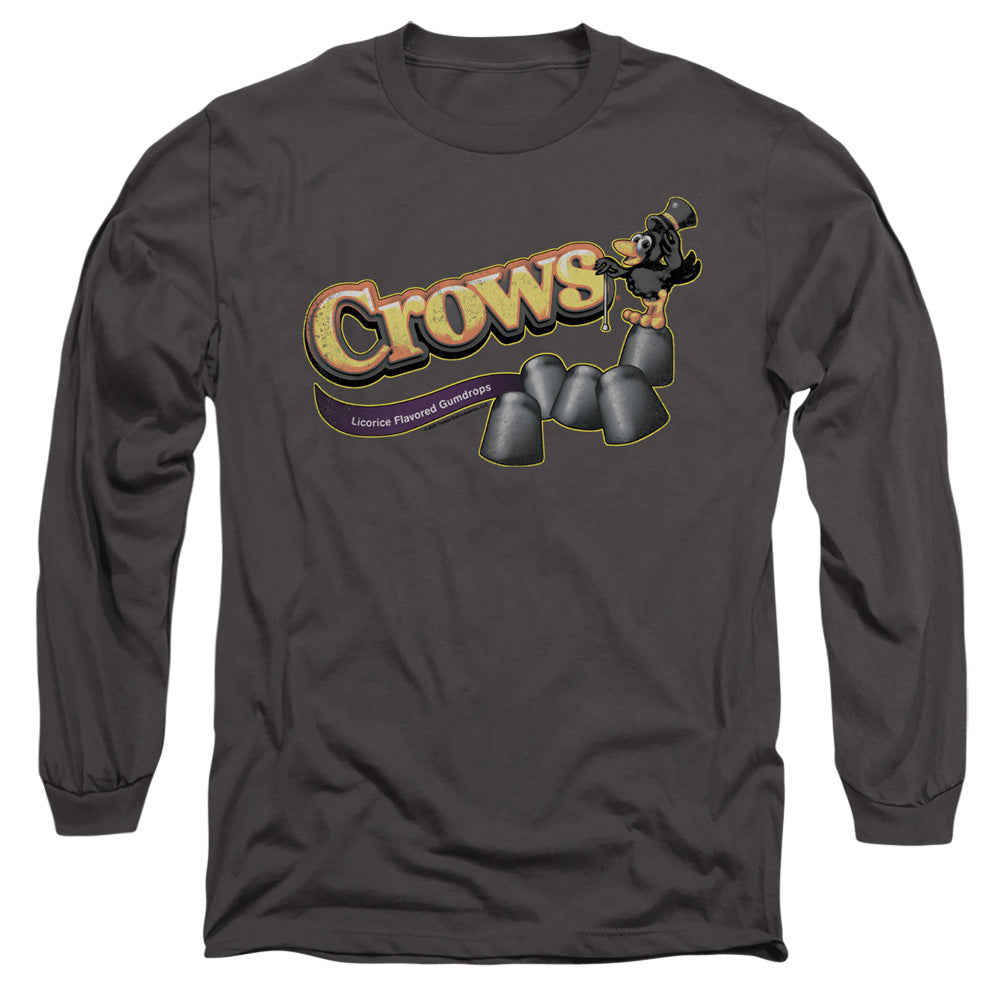 Tootise Roll Crows Mens Long Sleeve Shirt Charcoal Officially Licensed