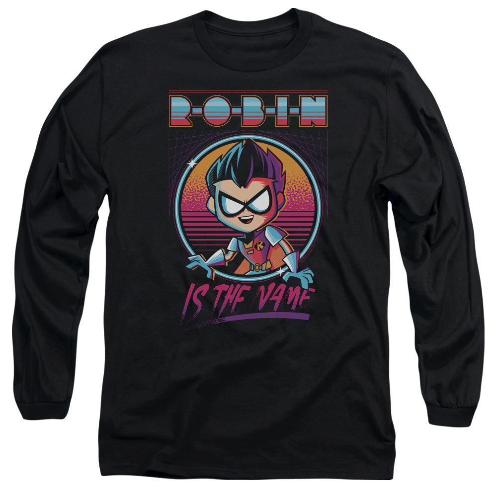 Teen Titans Go To The Movies Robin Mens Long Sleeve Shirt Black Officially Licensed
