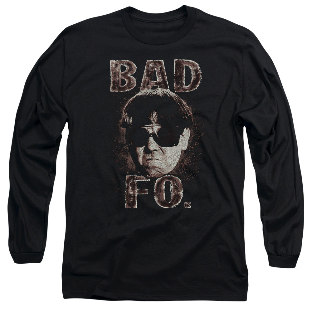 Three Stooges Bad Moe Fo Mens Long Sleeve Shirt Black Officially Licensed