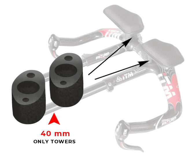 Bike Handlebar METAL TOWER FOR SATURN iTM - 40 mm