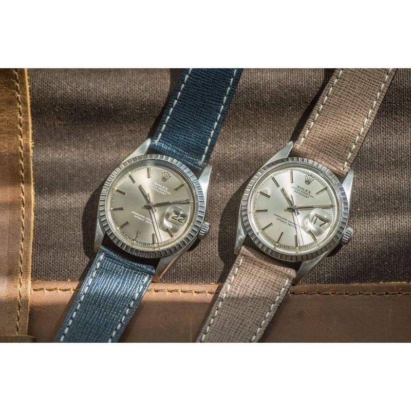 Taupe Saffiano Leather Watch Strap -Taupe