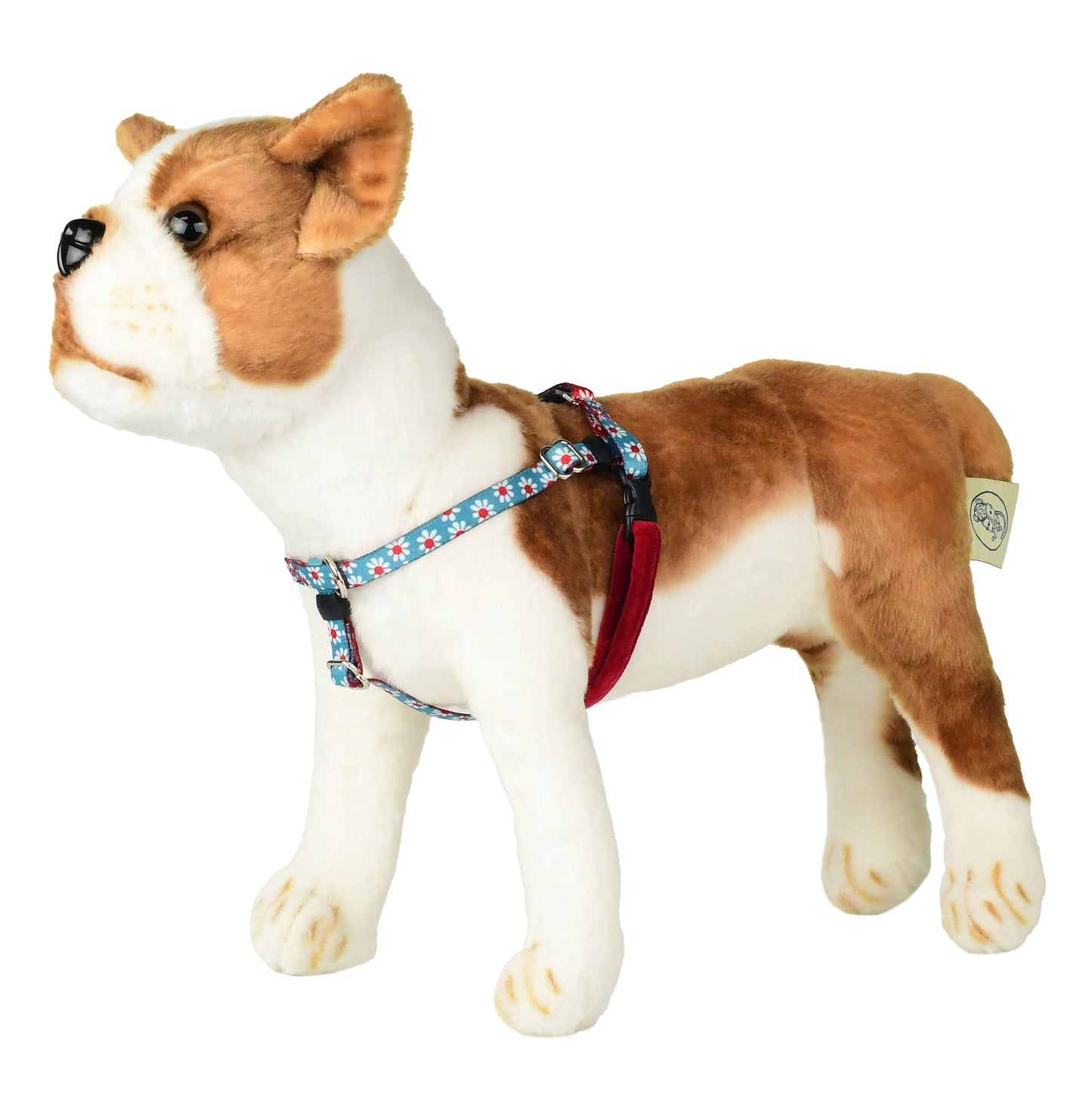 XXSmall Teal & Red Daisy Freedom No-Pull Harness 13"-16" Chest