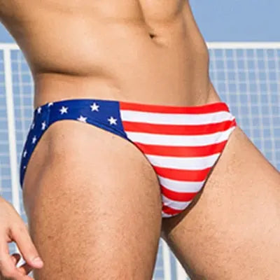 Team USA Flag Low Cut Swim Brief