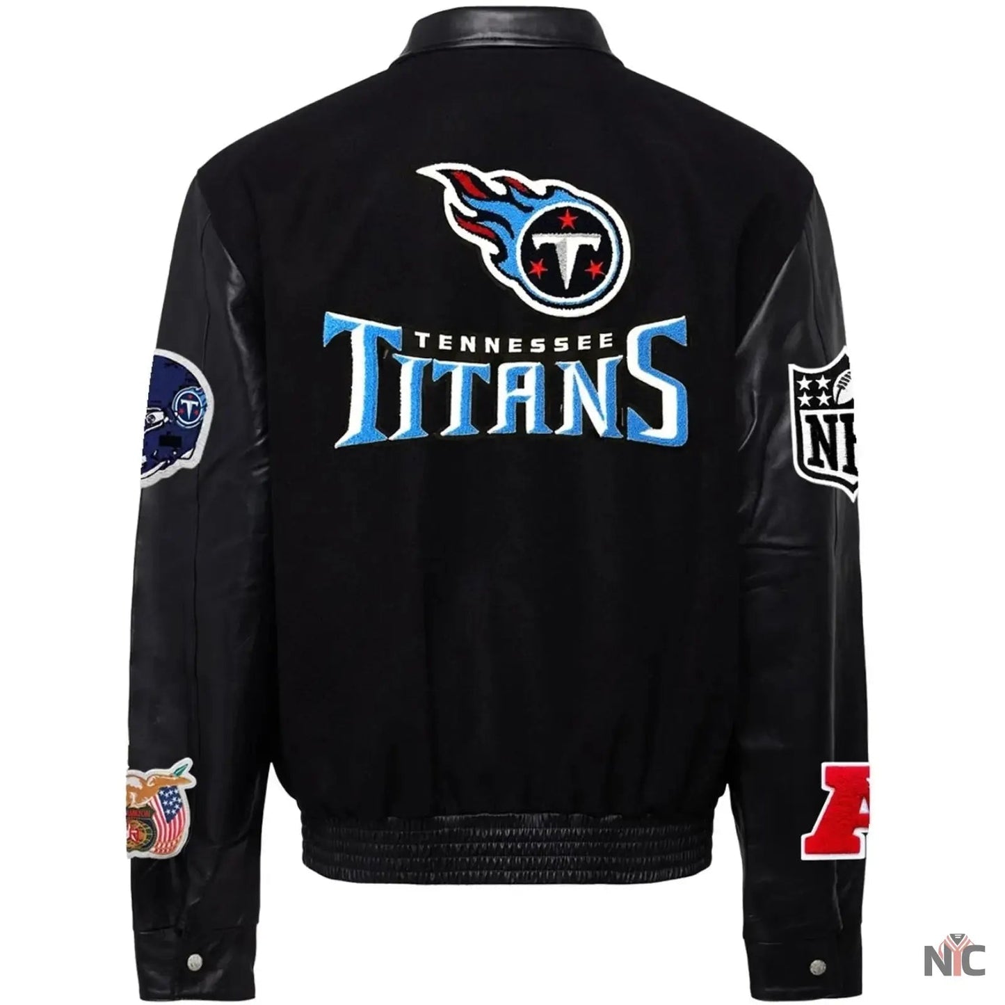 Tennessee Titans Jeff Hamilton Wool and Leather Jacket