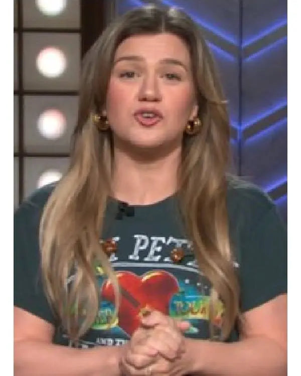 The Kelly Clarkson Show Kelly Clarkson Heart Printed T-Shirt