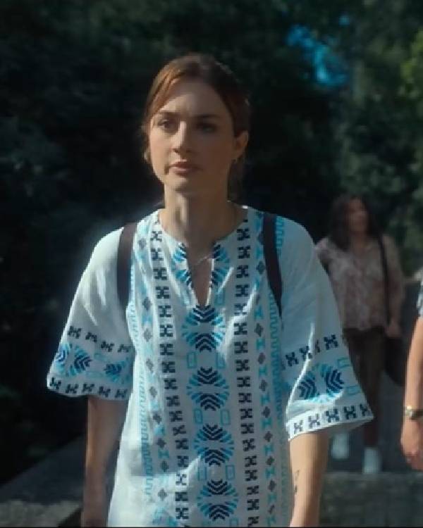 The Twisted Tale of Amanda Knox Grace Van Patten Embroidered Shirt