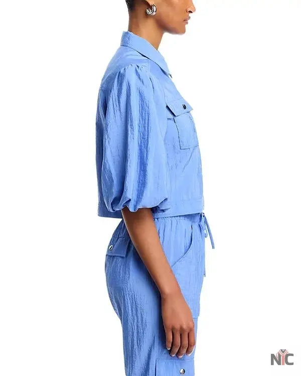 The View 2025 Joy Behar Blue Puff Sleeve Jacket