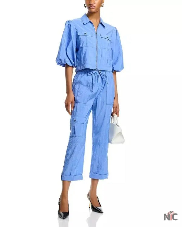The View 2025 Joy Behar Blue Puff Sleeve Jacket