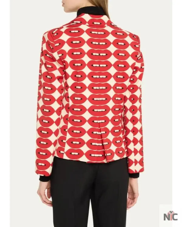 The View 2025 Joy Behar Red Lips Print Blazer