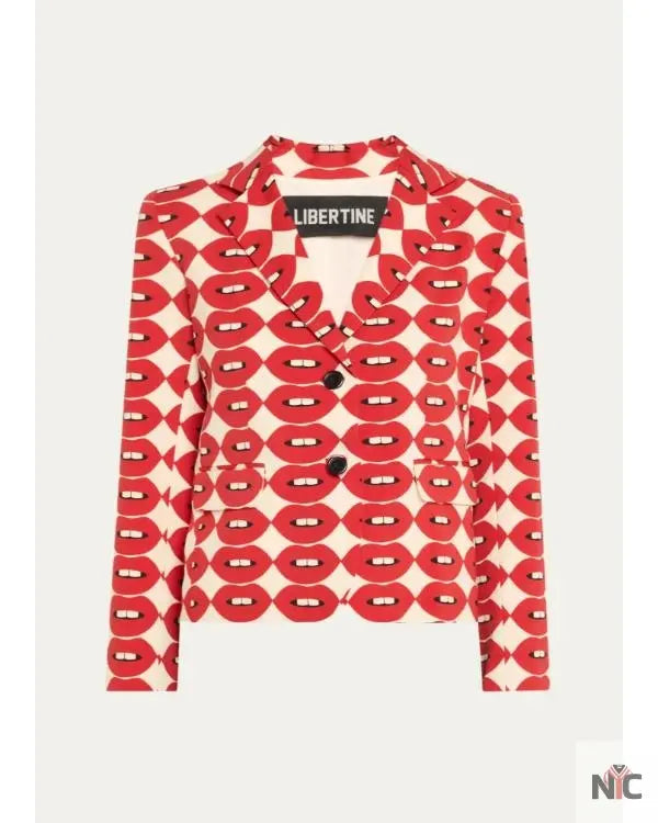 The View 2025 Joy Behar Red Lips Print Blazer