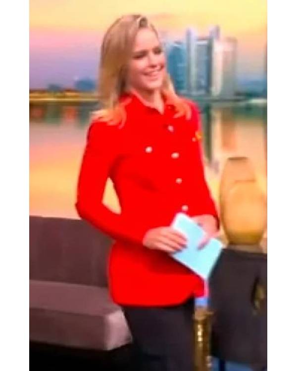 The View 2025 Sara Haines Red Shirt Jacket
