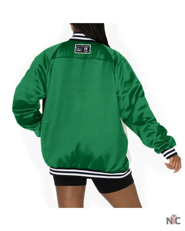 The View 2025 Sunny Hostin Eagles Embellished Varsity Jacket