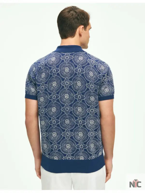 The White Lotus S03 Patrick Schwarzenegger Medallion Print Shirt
