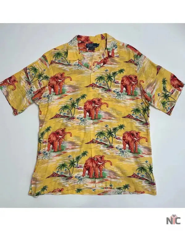 The White Lotus S03 Walton Goggins Elephants Print Shirt