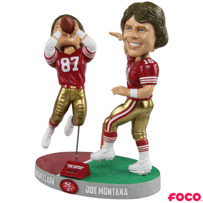 The Catch Joe Montana to Dwight Clark Bobblehead