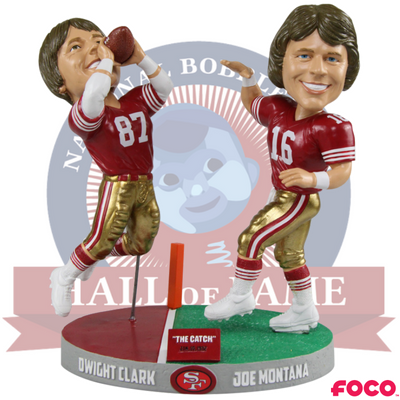 The Catch Joe Montana to Dwight Clark Bobblehead