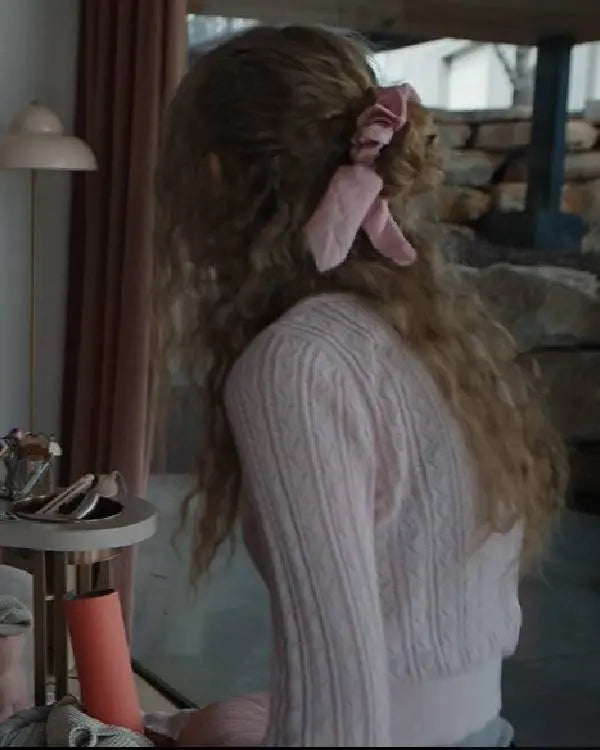 The Stranger in My Home Amiah Pink Cropped Cardigan