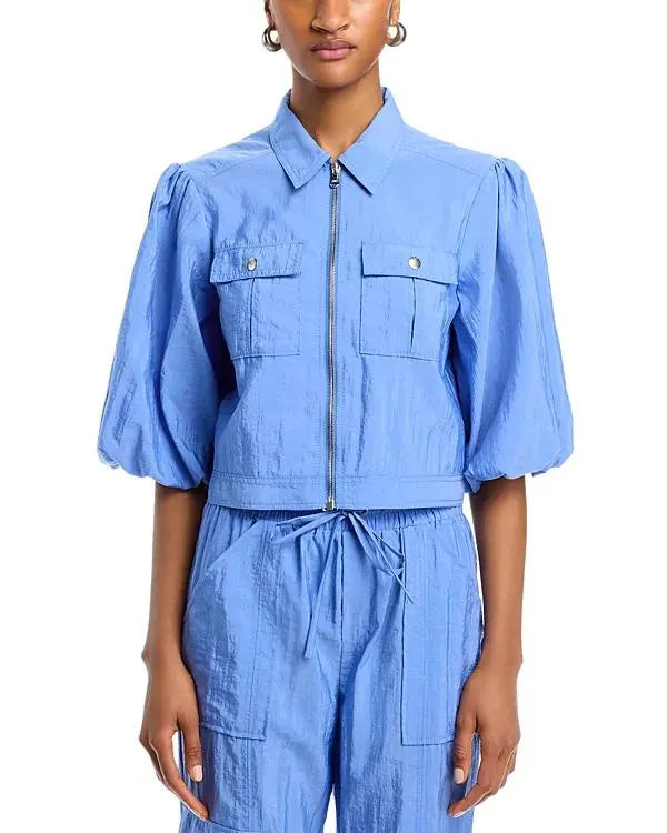 The View 2025 Joy Behar Blue Puff Sleeve Jacket