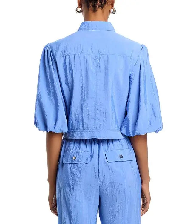 The View 2025 Joy Behar Blue Puff Sleeve Jacket