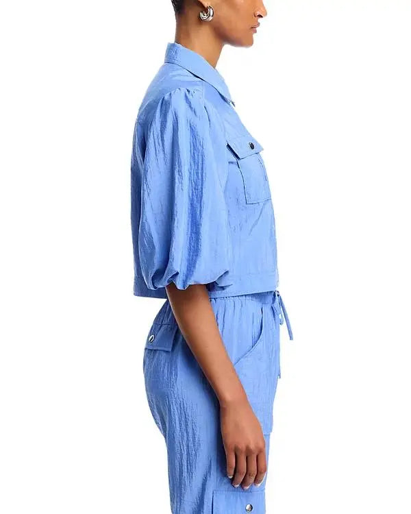 The View 2025 Joy Behar Blue Puff Sleeve Jacket
