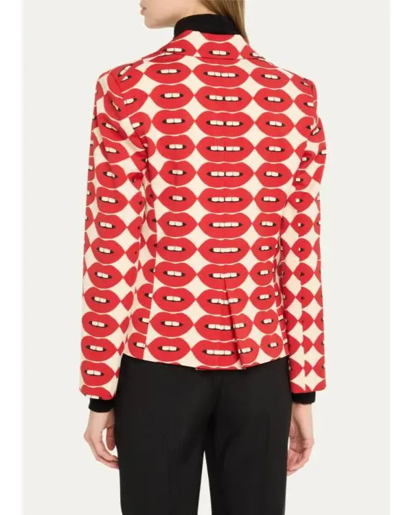 The View 2025 Joy Behar Red Lips Print Blazer