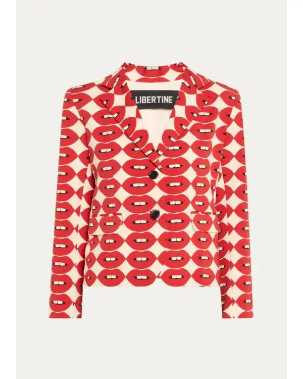 The View 2025 Joy Behar Red Lips Print Blazer