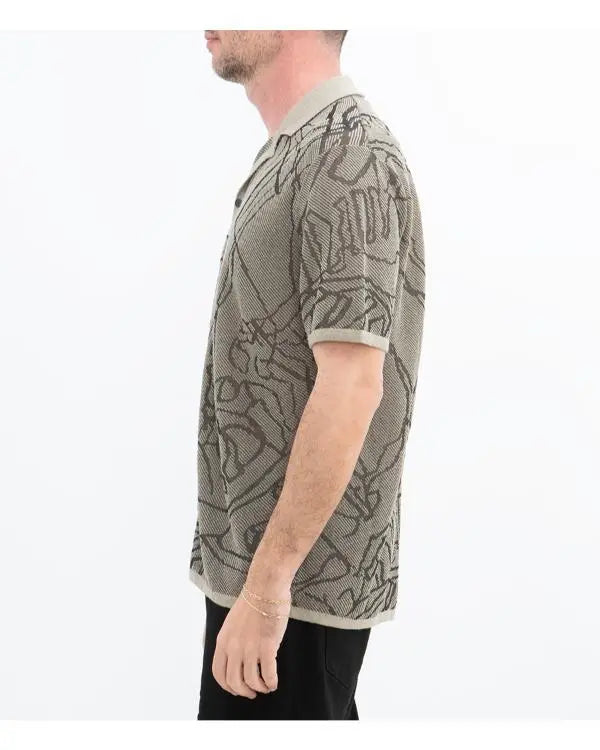 The Young And The Restless Jermaine Rivers Grey Printed Shirt