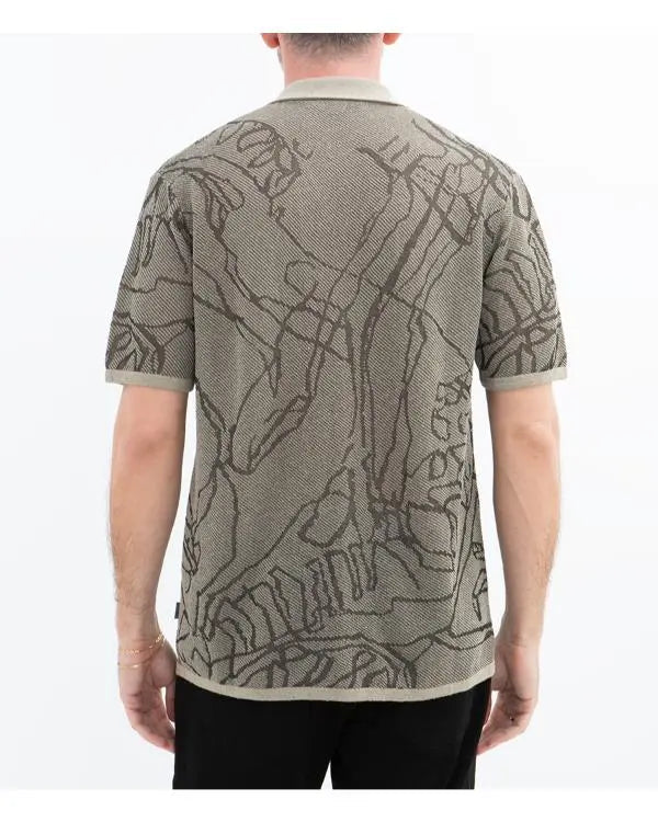 The Young And The Restless Jermaine Rivers Grey Printed Shirt