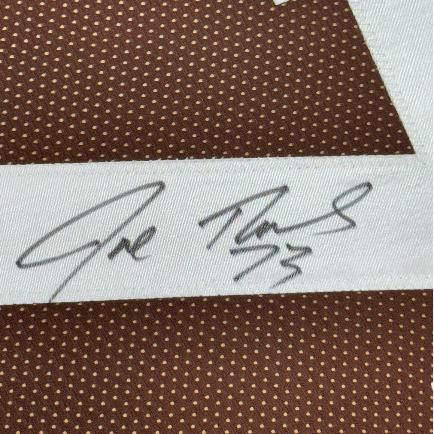 Framed Autographed/Signed Joe Thomas 35x39 Cleveland Brown Football Jersey JSA COA
