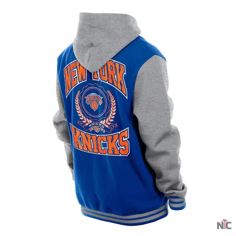 Throwback Prep NY Knicks Purple Hoodie Jacket