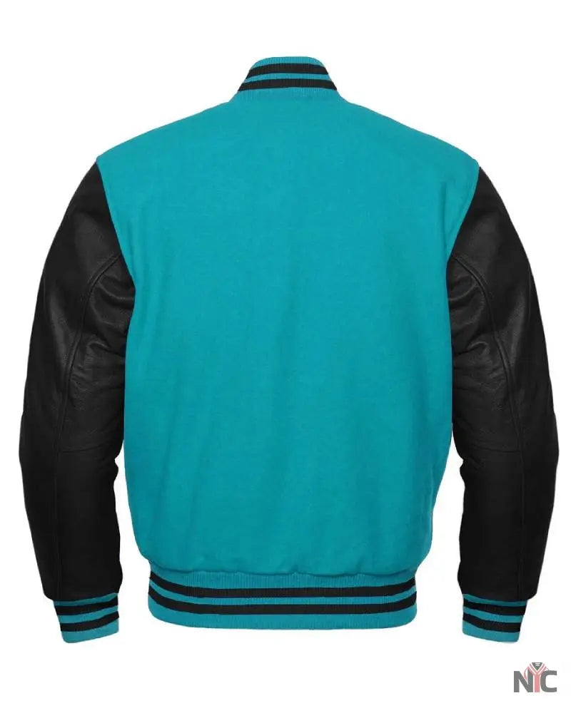 Tiffany Blue And Black Varsity Jacket