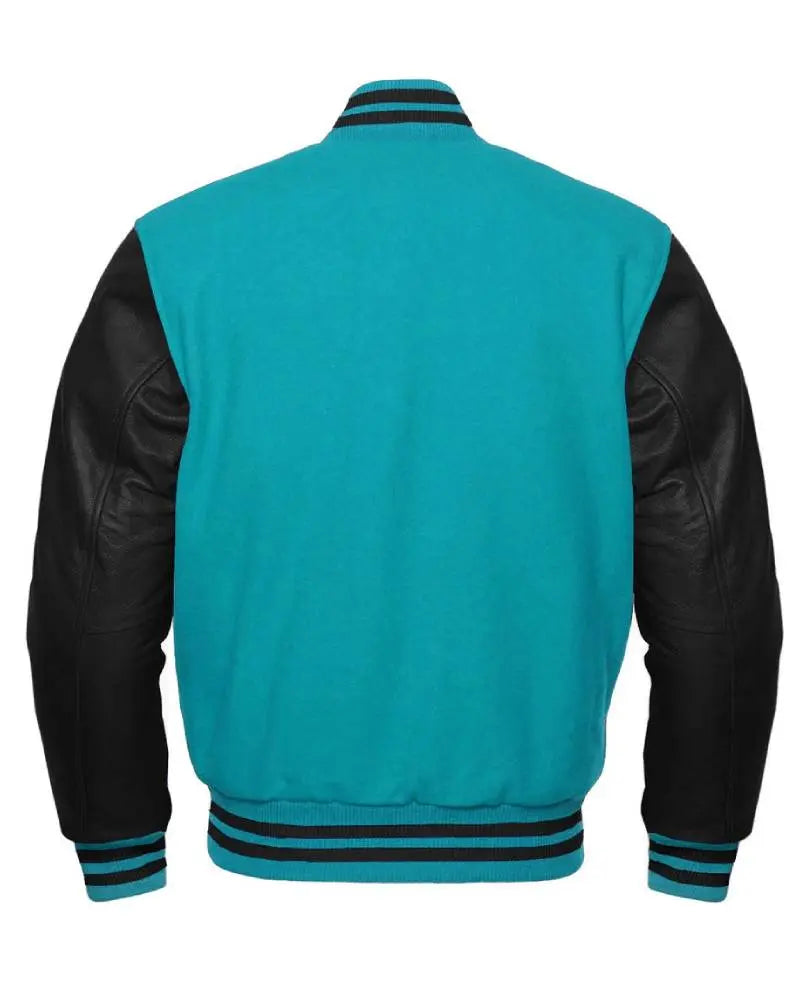 Tiffany Blue And Black Varsity Jacket