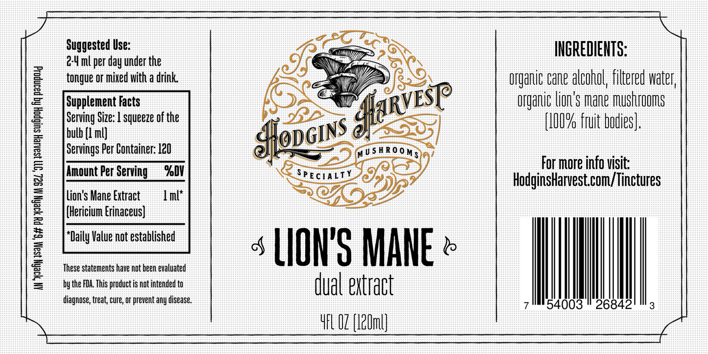 Lion's Mane Dual Extract Tincture
