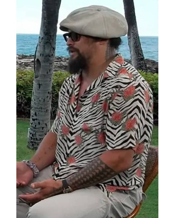 Today Show Jason Momoa Floral Zebra Print Shirt