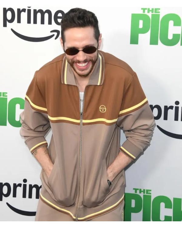 The Pickup 2025 Premiere Pete Davidson Brown Jacket