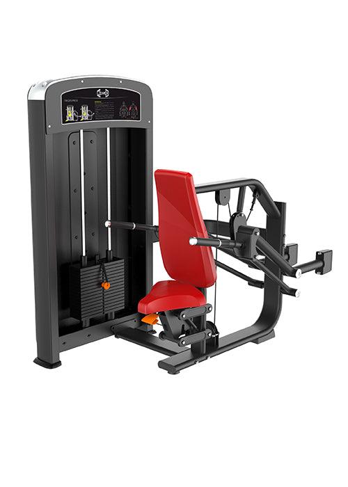 Elite Selectorized Triceps Press - Muscle D Fitness - Commercial Adjustable Seated Pin Selectorized Triceps Press Dip Press