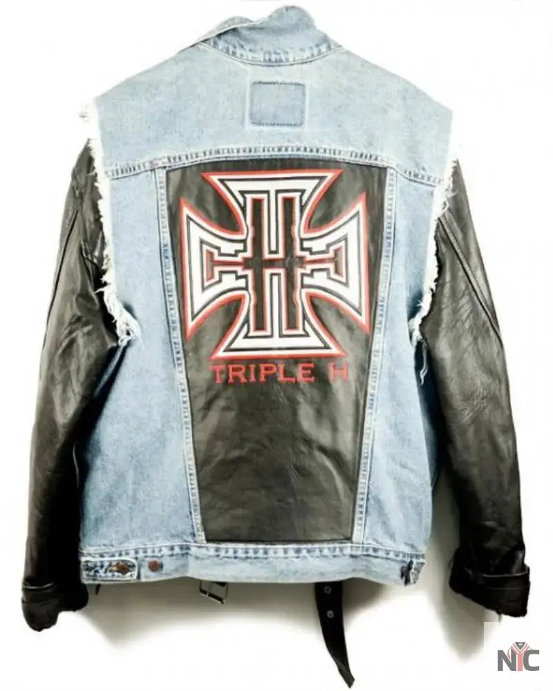 Triple H Denim Leather Jacket