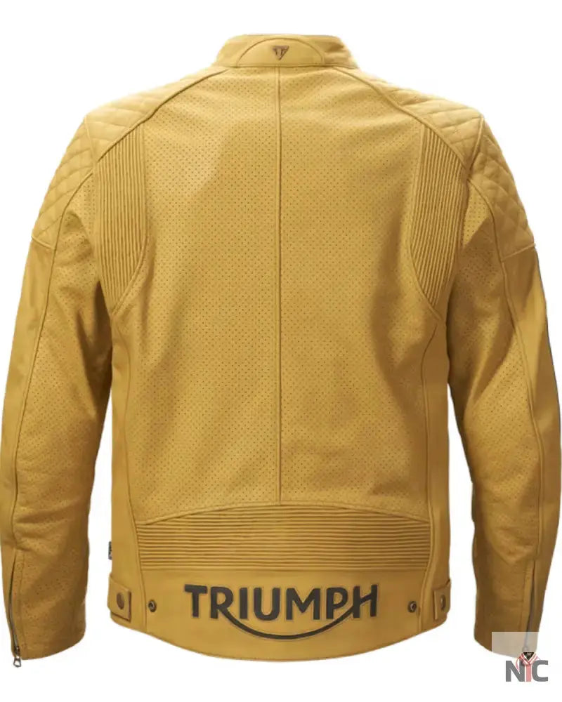 Triumph Men’s Gold Motorcycle Braddan Air Race Jacket